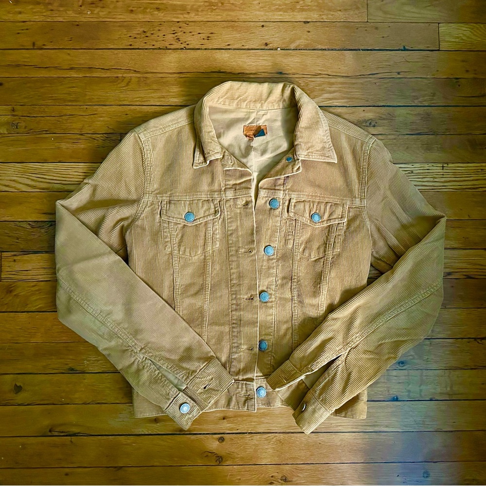 Zara Trafaluc Corduroy Trucker Jacket Camel Size M